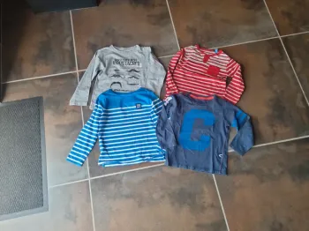 Lot 4 t-shirt manches longues
