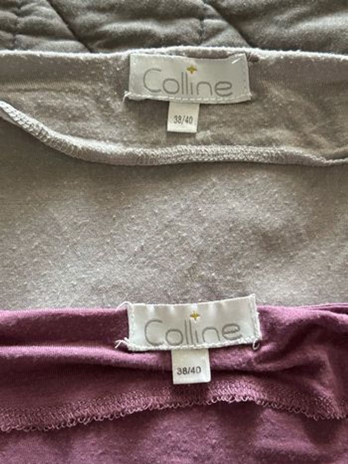 Lot 2 ensembles chemise de nuit + petit gilet spécial grossesse et allaitement - photo numéro 7