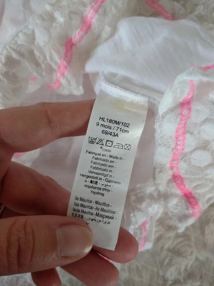 Robe courte ou tunique manches courtes Fille 9 mois - photo numéro 9