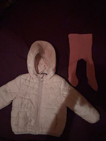 Blouson rose et collant 18 mois