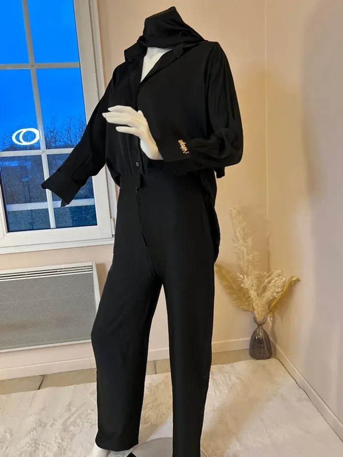 Ensemble chemise et pantalon + écharpe châle - photo numéro 3