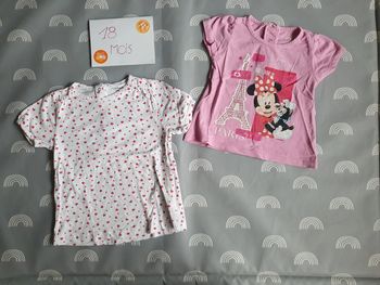Lot tee shirt 18 mois