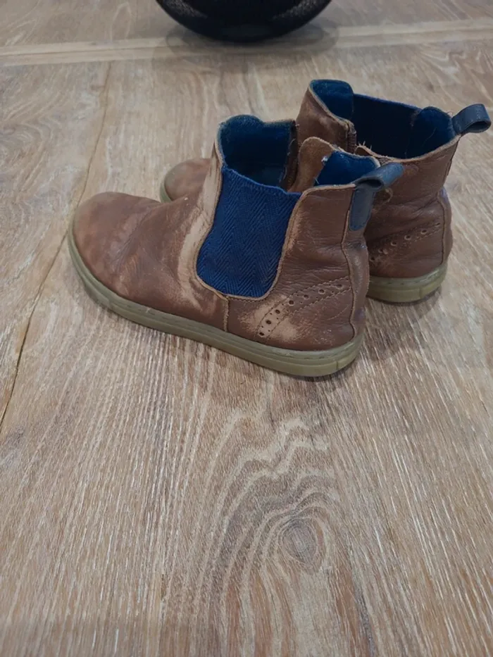 Bottines cuir marron fille 31 Okaidi - photo numéro 2