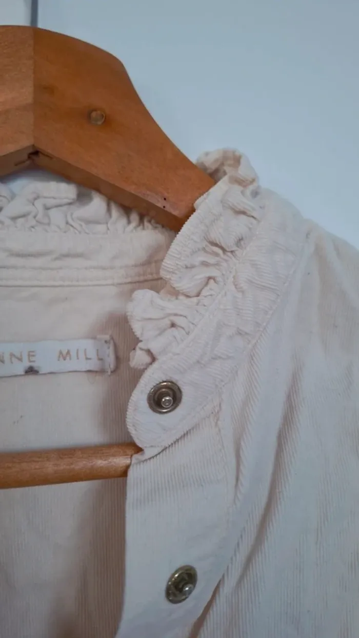 Superbe chemise en velours beige Janne Mill - Modèle LILI taille M - photo numéro 5