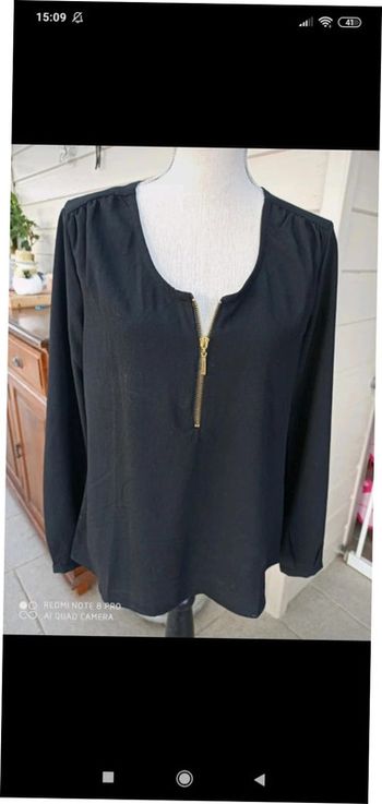 Blouse chemise noire 38/40