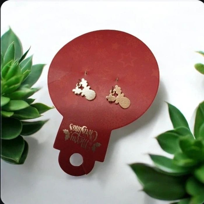 Boucles d'oreilles pendentif rennes de Noël (neuf) - photo numéro 4