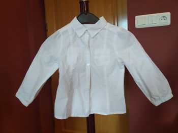 Chemise longue manche blanche garçon 18 mois Okaidi
