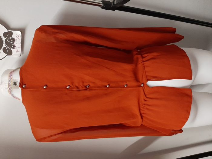 blouse orange ikks taille 36 - photo numéro 3