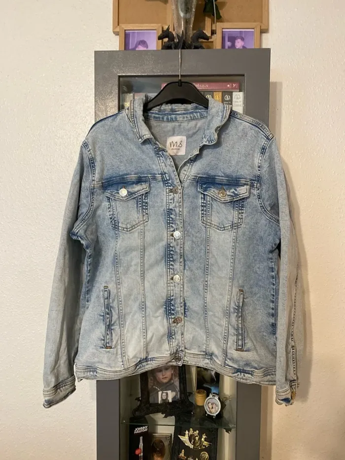 veste en jean bleu délavé M&S mode 48 - photo numéro 2