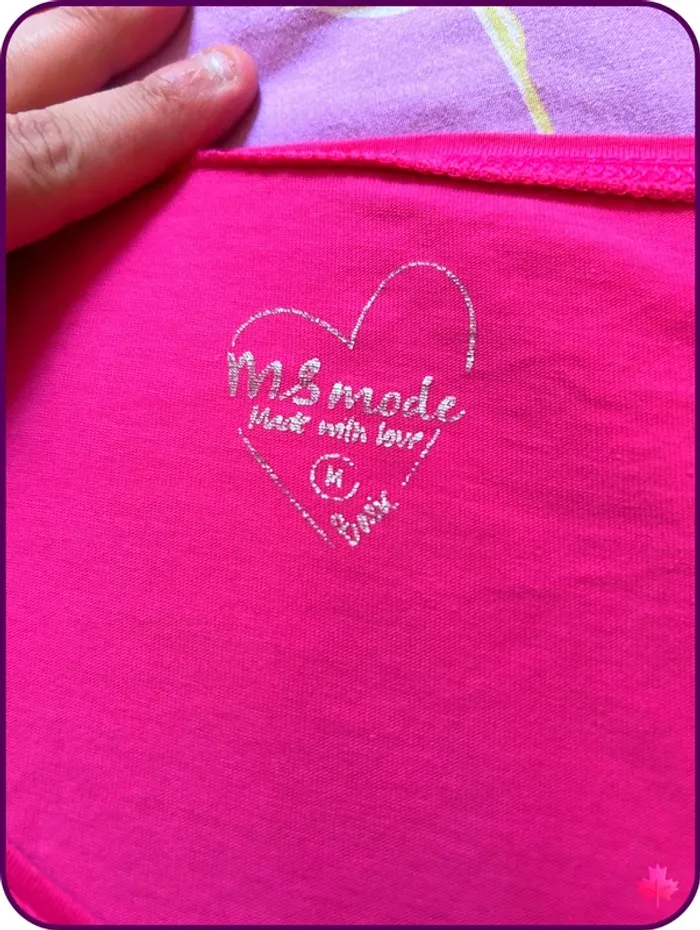 T-shirt basique M.S.mode, Taille M, rose fuchsia - photo numéro 4