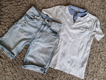 Ensemble 12 ans garçon composé : d'un short zara et d'un t-shirt tape à l'œil