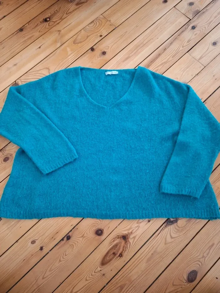 Magnifique pull andromede alpaga manche chauve souris
