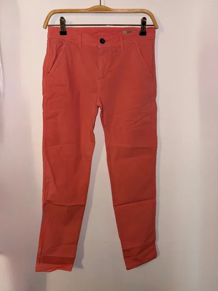 Pantalon rose corail femme Reiko taille 34 en très bon état - photo numéro 4