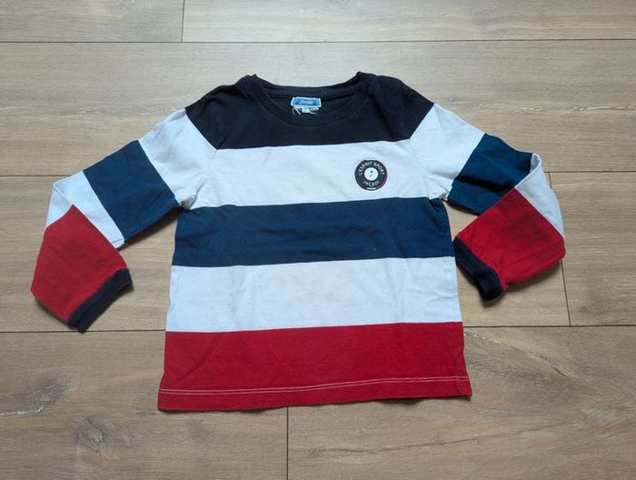 Tee-shirt manches longues marinière Jacadi 6 ans