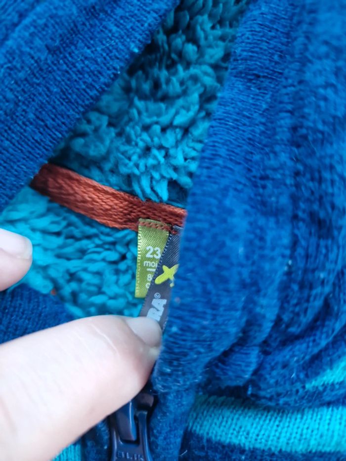 Sweat zippé chaud garçon _ taille 23 mois _ Orchestra - photo numéro 3