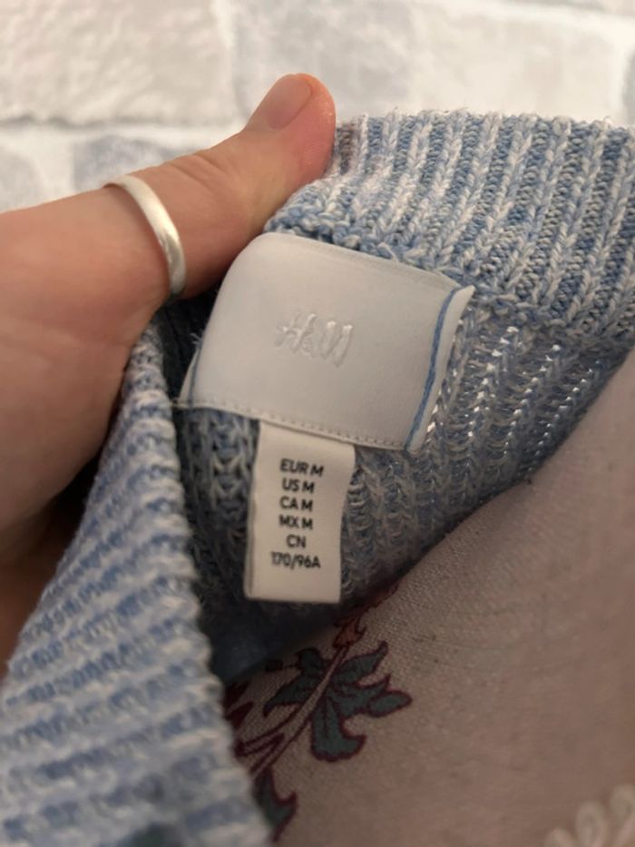 Pull bleu ciel H&M M - photo numéro 2
