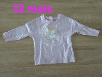 T-shirt manches longues licorne 12 mois