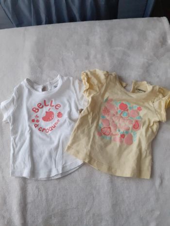 Lot 2 t shirts manches courtes