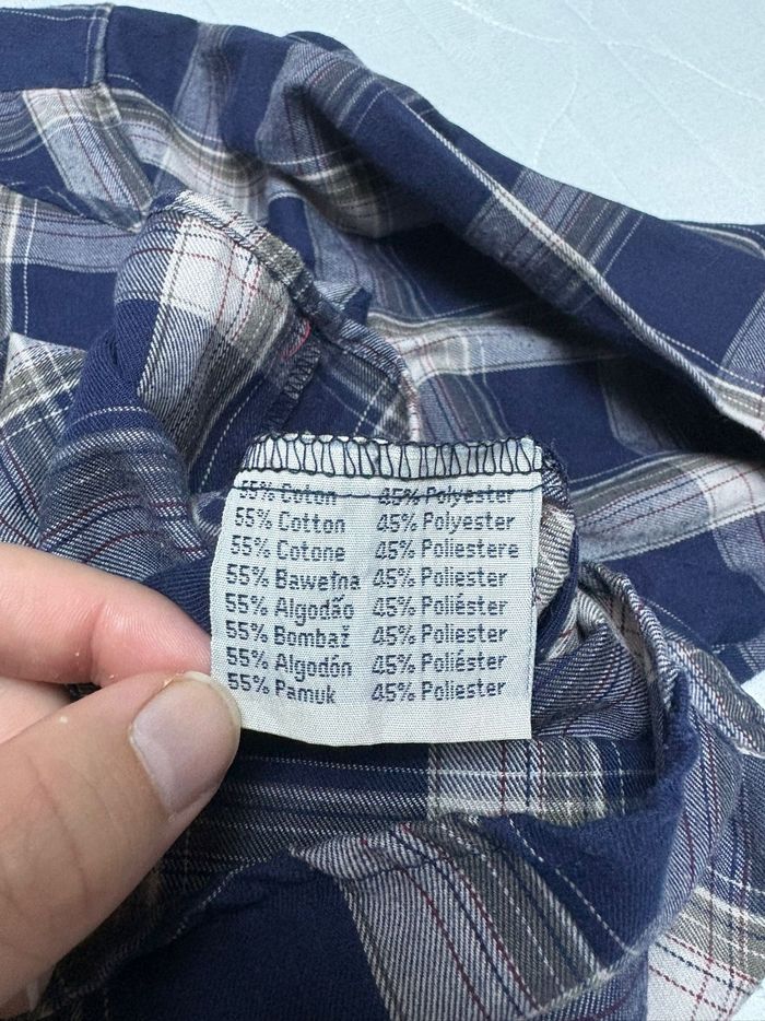 Chemise à carreaux bleus Tissaia Taille 43/44 - photo numéro 8