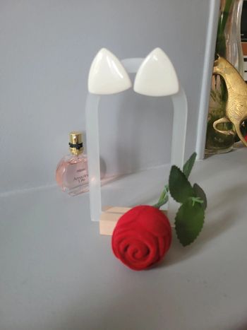 Clips blanc triangles vintage