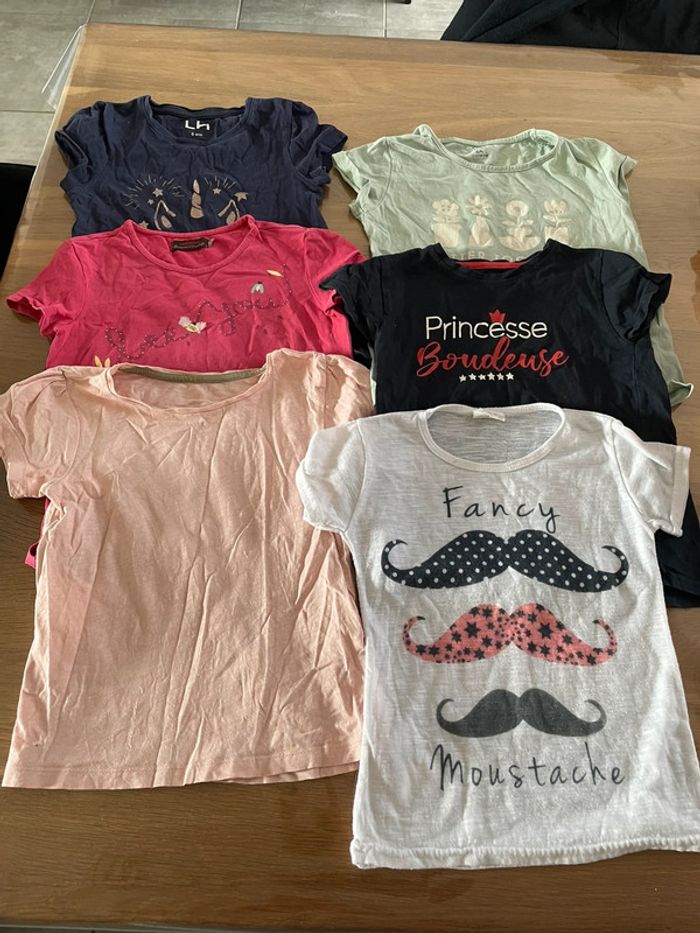 Lot de 6 tee shirts fille 6 ans