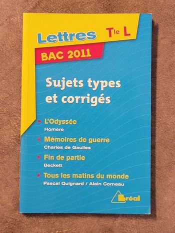 Bac lettres terminale 2010-2011 Par Galand David