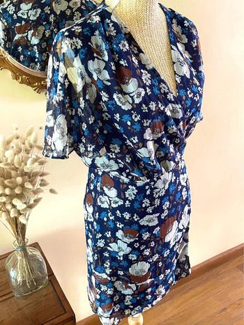 Robe Évasée avec Motif Floral - mango - Taille L