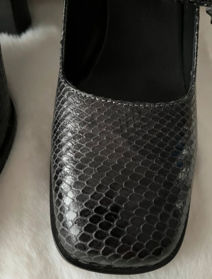Escarpins noires avec brides en cuir Philippine Minelli 38 Talons 9 cm - photo numéro 4