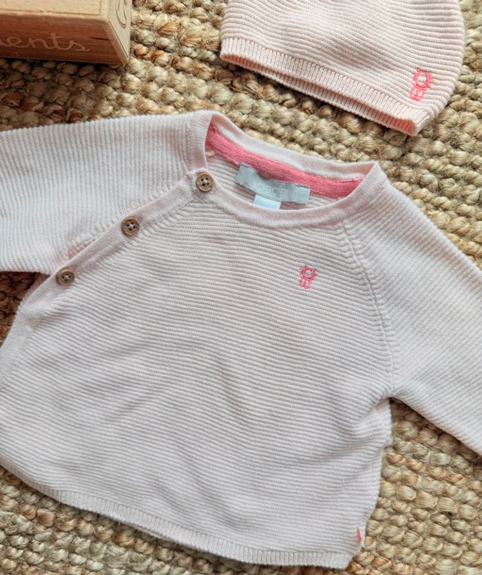 Pull + bonnet Obaibi 1mois / 54cm - photo numéro 2