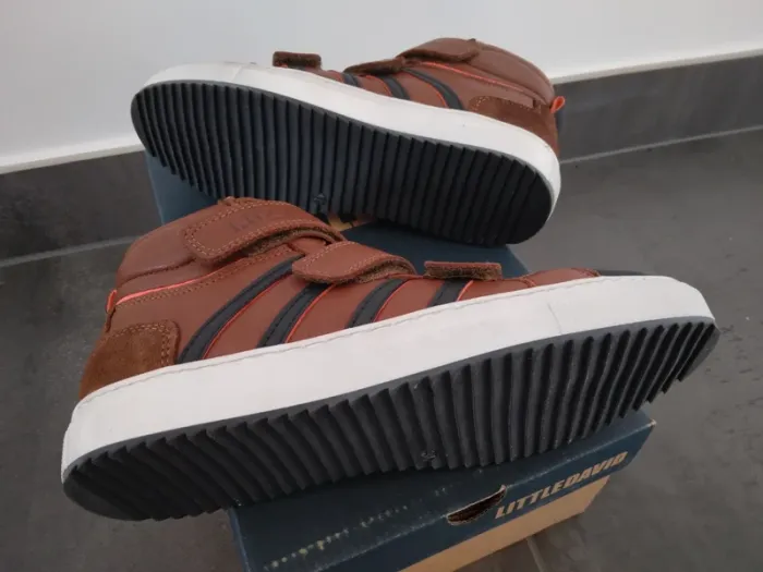 Chaussures garçon boots marron cuir 34 neuf - photo numéro 6