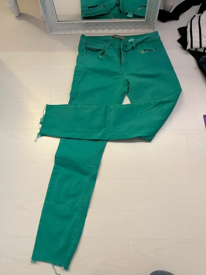 Jean vert Zara