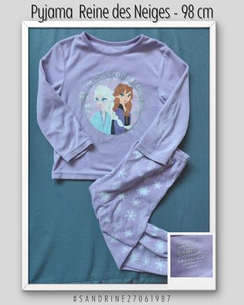 Pyjama velours Reines des Neiges
