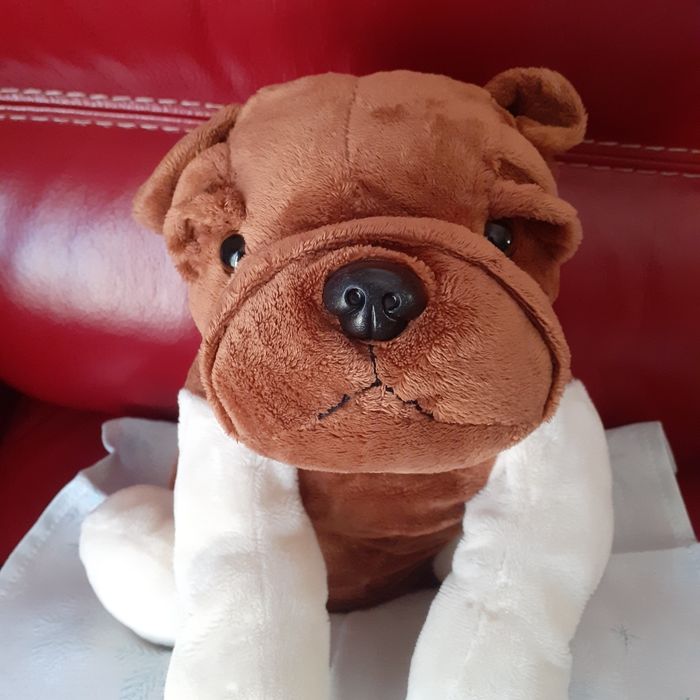 Doudou-peluche "Chiot Boxer/Bouledogue" *45cm/longueur - photo numéro 2
