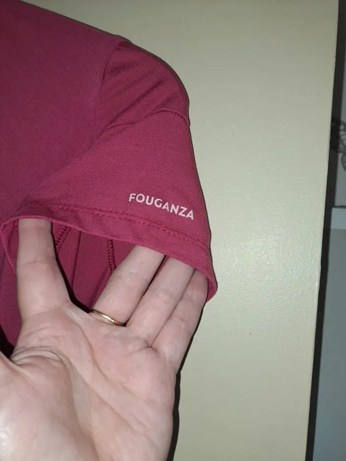 T-shirt fouganza cheval fushia S tbe - photo numéro 2