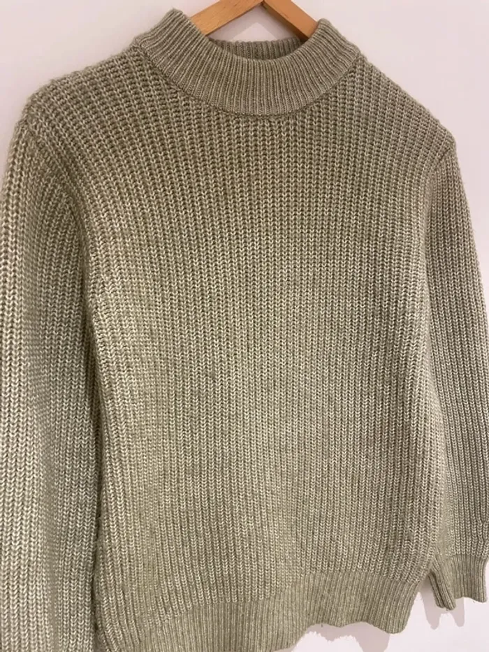 Pull vert pastel en maille - photo numéro 2