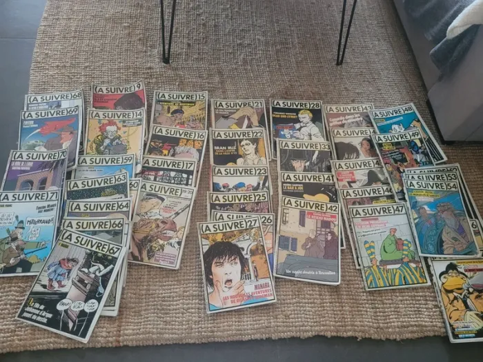 Lot de 39 numéros du magazine culte (À Suivre)De la fin des années 70 à 1983