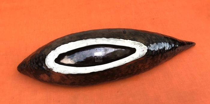 Années 1960 Grande coupe à fruits / Centre de table "Pirogue" - photo numéro 4