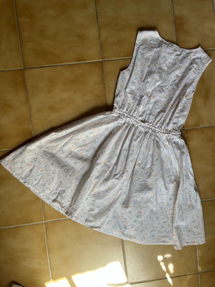 Belle robe d’été blanche motifs « feuilles » T. 12 ans /152 cm fille TBE - photo numéro 6