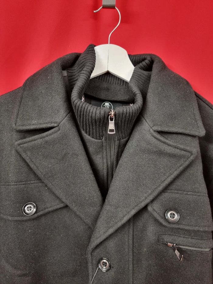 Kudoro manteau mi-long noir homme * taille XXL * - photo numéro 2