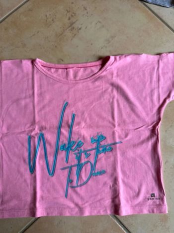 Teeshirt crop top 10 ans domyos