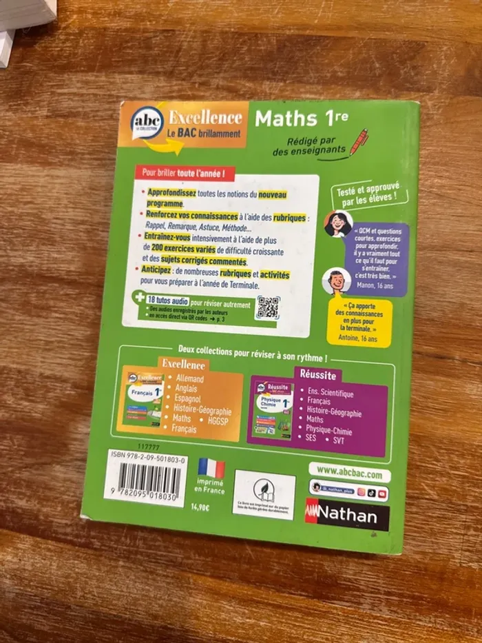 Livre maths, première spécialité 2023, - photo numéro 3