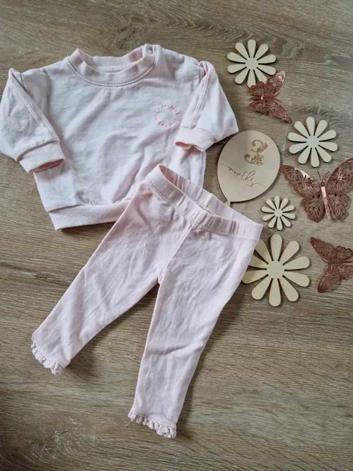 Ensemble sweat et legging rose zeeman bébé fille 3 mois