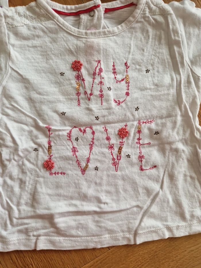 Lot t-shirt manches longues 12mois - photo numéro 2