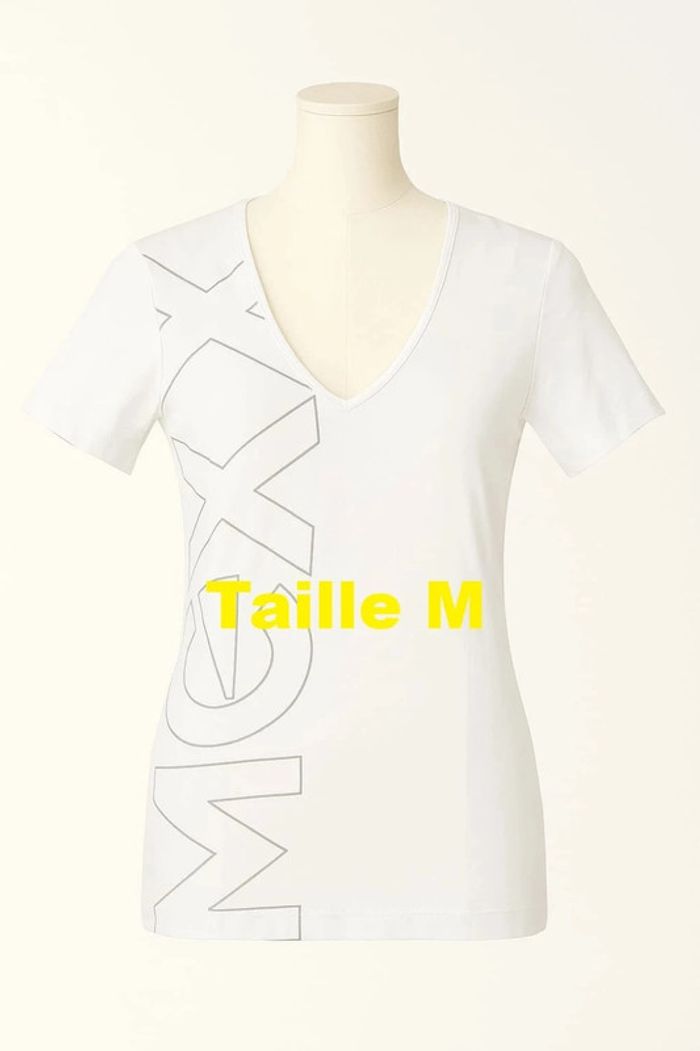 Tee shirt manche courte blanc imprimé gris Mexx Taille M