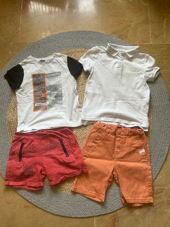 Lot de 2 ensemble short tee shirt/polo garçon 4 ans 