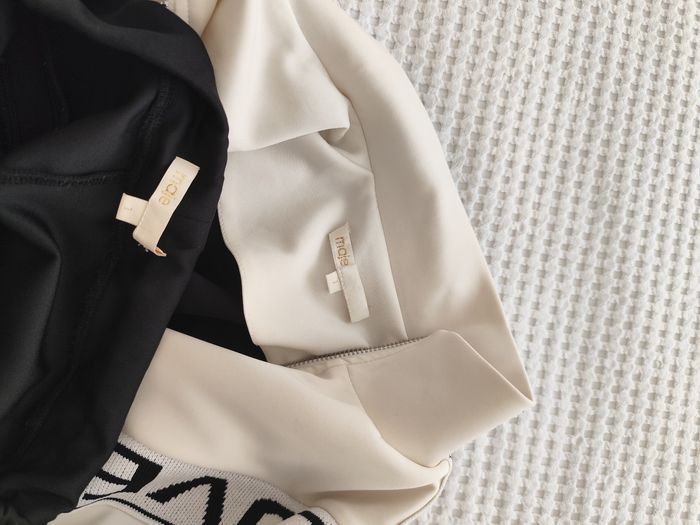 Ensemble veste pantalon Màje taille 38 noir blanc toutes saisons - photo numéro 8