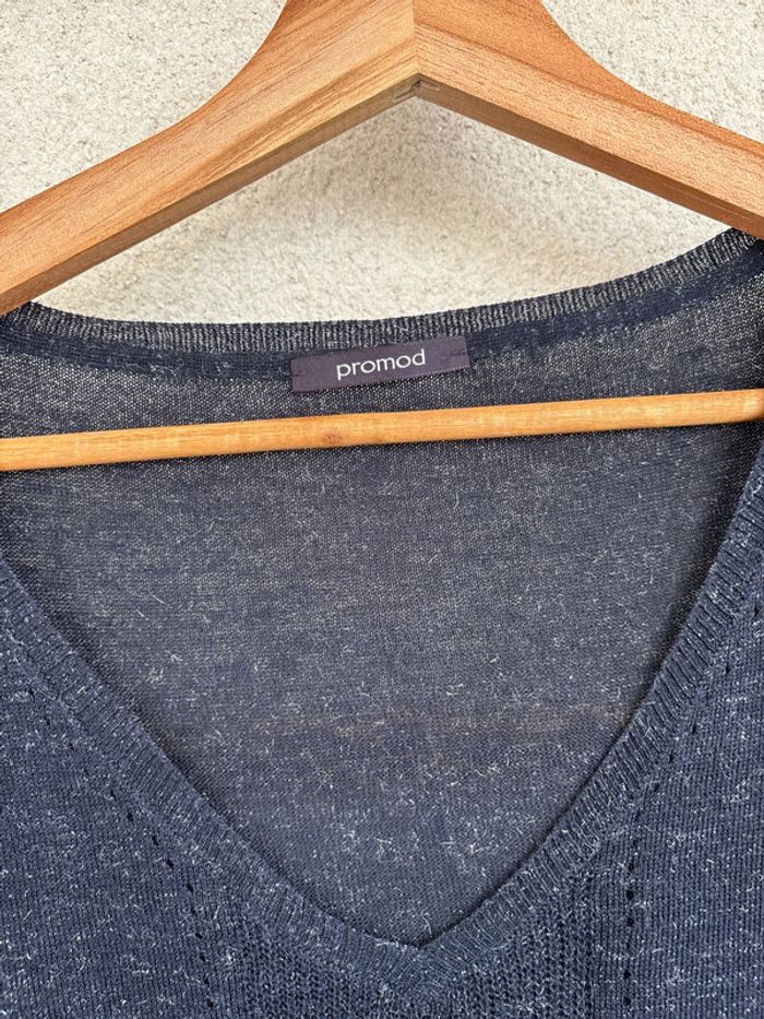 Pull bleu marine à paillettes - photo numéro 2