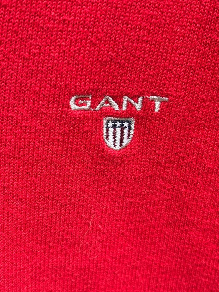 Pull c V 100% Coton laine d’agneau Gant rouge - photo numéro 3
