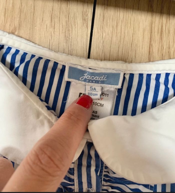 Blouse rayée jacadi 5 ans - photo numéro 3