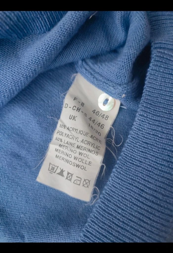 Pull col V laine , Daxon  taille  46/48  daxon - photo numéro 3